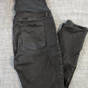 Gap Maternity Full Panel Skinny Jeans - Size 32/14 Short  - Black Wash
